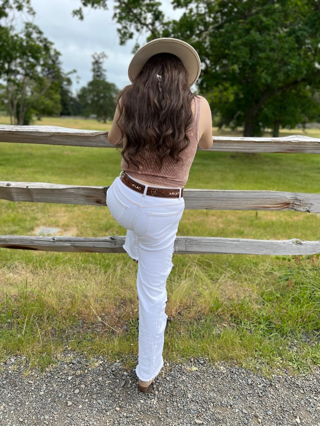 White Distressed Jeans